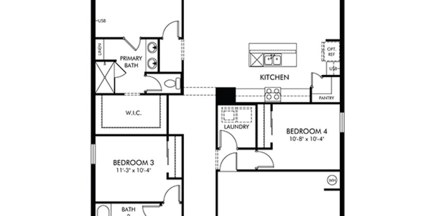 House in Winter Haven, Florida 4 bedrooms, 170.94 sq.m. № 1841783