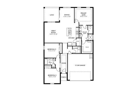 Townhouse floor plan «154SQM BERGAMO», 3 bedrooms in SAVANNA AT LAKEWOOD RANCH