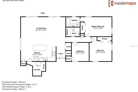 Casa en alquiler en Orlando, Florida, 4 dormitorios, 129.04 m2 № 1904524 - foto 12