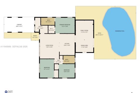 Купить виллу или дом в Форт-Лодердейл, Флорида 3 спальни, 100.61м2, № 2005266 - фото 27