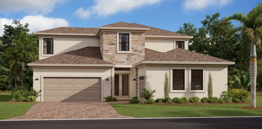 Дом в Serengeti by Biscayne Homes в Спринг-Хилл, Флорида 6 комнат, 390м2 № 521480