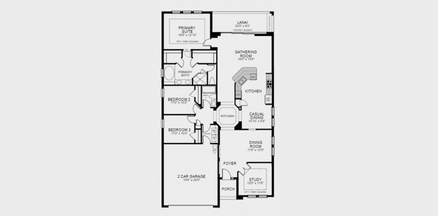 Touwnhouse à THE CANYONS AT HIGHLAND RANCH à Clermont, Floride 3 chambres, 191 m2 № 102883