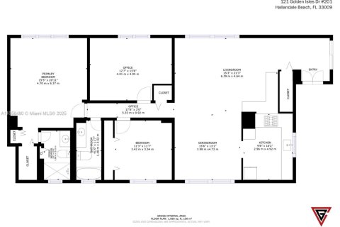 Condominio en venta en Hallandale Beach, Florida, 3 dormitorios, 128.11 m2 № 1878726 - foto 29