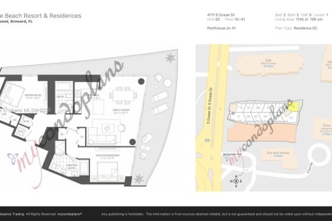 Condo in Hollywood, Florida, 2 bedrooms  № 1950564 - photo 26