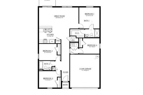 House floor plan «4BR-2», 4 bedrooms in Hernando Spot Lots