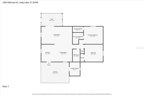 Villa ou maison à vendre à Lady Lake, Floride: 2 chambres, 106.28 m2 № 2126782 - photo 5