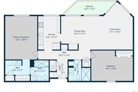 Condo in Sarasota, Florida, 2 bedrooms № 2223143 - photo 13