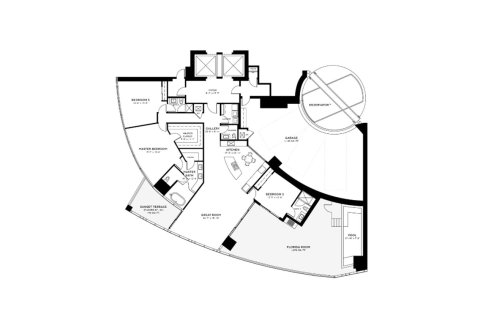 Apartment floor plan «263SQM», 3 bedrooms in BENTLEY RESIDENCES