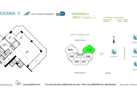 Condominio en venta en Sunny Isles Beach, Florida, 3 dormitorios, 199.18 m2 № 1946312 - foto 27