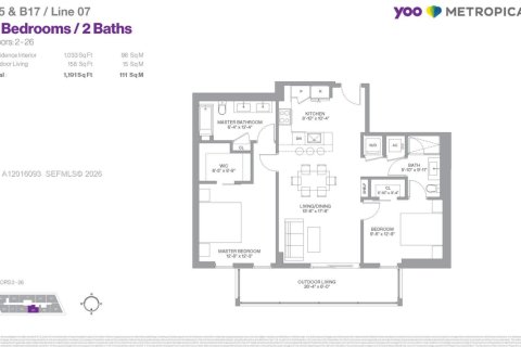 Copropriété à louer à Sunrise, Floride: 2 chambres, 95.97 m2 № 2087623 - photo 6