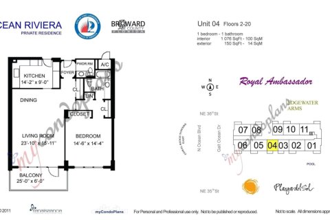 Condo in Fort Lauderdale, Florida, 1 bedroom  № 1146063 - photo 1
