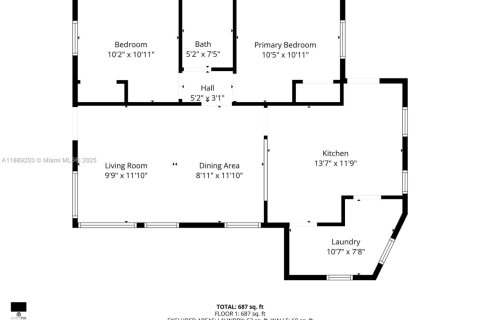 House in Hollywood, Florida 2 bedrooms, 83.15 sq.m. № 1938892 - photo 7