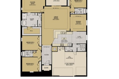 Планировка объекта «House» 3 спальни в ЖК River Pointe by William Ryan Homes