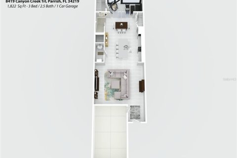 Touwnhouse à louer à Parrish, Floride: 3 chambres, 169.27 m2 № 2386486 - photo 2