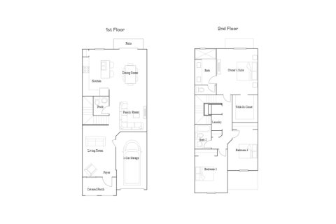 Townhouse floor plan «170SQM LORIENT», 3 bedrooms in SUNSET PINES