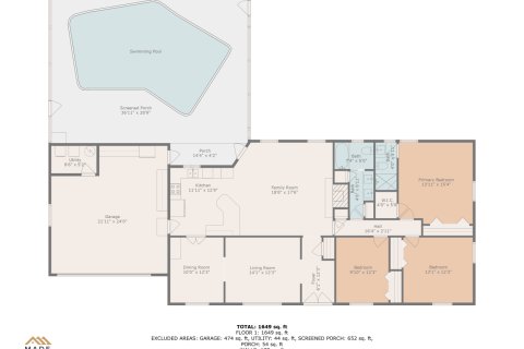 Villa ou maison à vendre à Brandon, Floride: 3 chambres, 155.05 m2 № 1876826 - photo 1