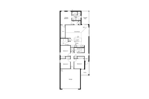 Townhouse floor plan «152SQM 22», 4 bedrooms in HERON BAY