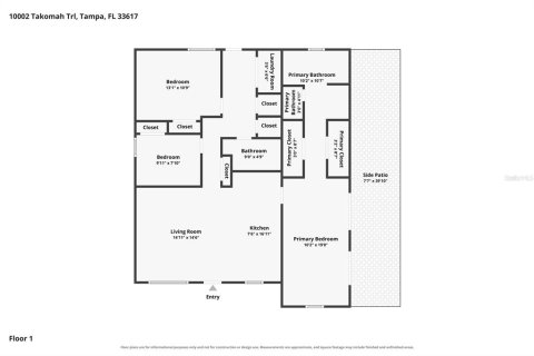 Купить виллу или дом в Тампа, Флорида 6 комнат, 143.26м2, № 2430584 - фото 29