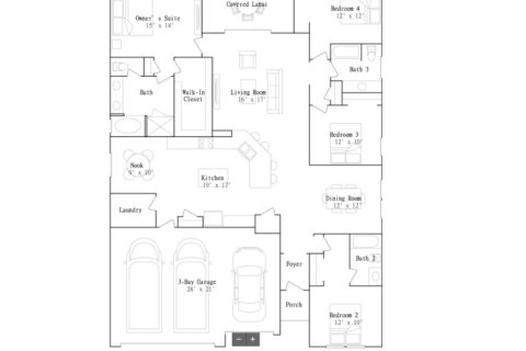 House floor plan «House», 4 bedrooms in Saddle Oaks - Saddle Oaks 60s