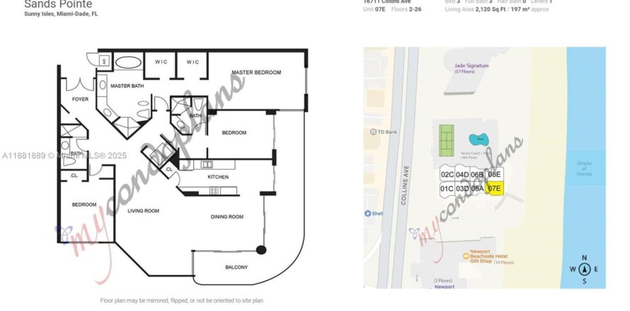 Appartement à Sunny Isles Beach, Floride 3 chambres, 196.95 m2 № 1931605