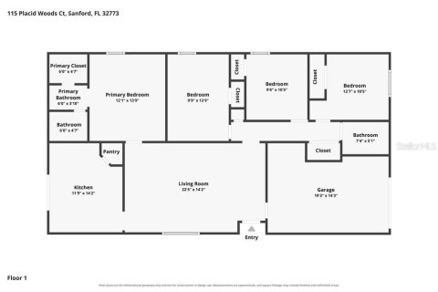 Villa ou maison à louer à Sanford, Floride: 4 chambres, 130.62 m2 № 2389449 - photo 2