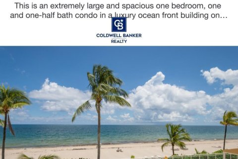 Condo in Fort Lauderdale, Florida, 1 bedroom № 2177384