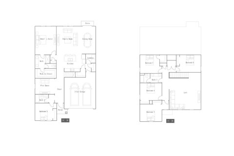 Townhouse floor plan «Trenton Plan», 6 rooms in Saddle Creek Preserve - The Estates I