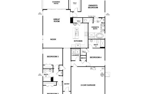 House floor plan «House», 4 bedrooms in Elm Creek at Silverleaf