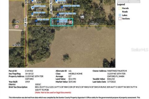 Terreno en venta en Oxford, Florida № 2099152 - foto 6