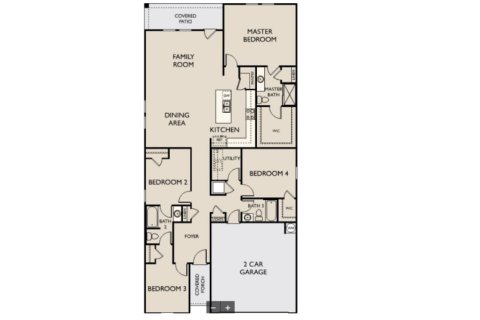 House floor plan «4BR-4», 4 bedrooms in South Haven