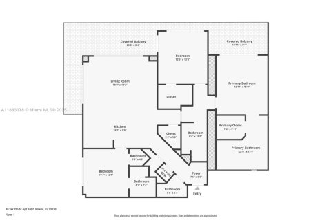 Купить кондоминиум в Майами, Флорида 3 спальни, 155.7м2, № 2020569 - фото 19