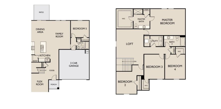 House floor plan «5BR-1», 5 bedrooms in South Haven