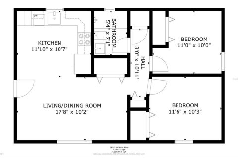 House in Daytona Beach, Florida 2 bedrooms, 69.49 sq.m. № 1908547 - photo 3