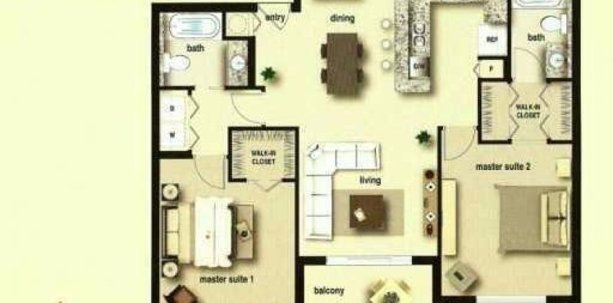 Condo in Hypoluxo, Florida, 2 bedrooms № 1031578