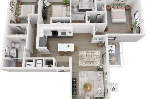 Apartamento en alquiler en Miami, Florida, 3 dormitorios, 138.61 m2 № 1992845 - foto 2