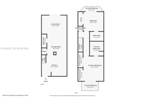 Купить кондоминиум в Корал-Гейблс, Флорида 2 спальни, 92.25м2, № 2047777 - фото 27