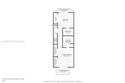 Купить кондоминиум в Корал-Гейблс, Флорида 2 спальни, 92.25м2, № 2047777 - фото 26
