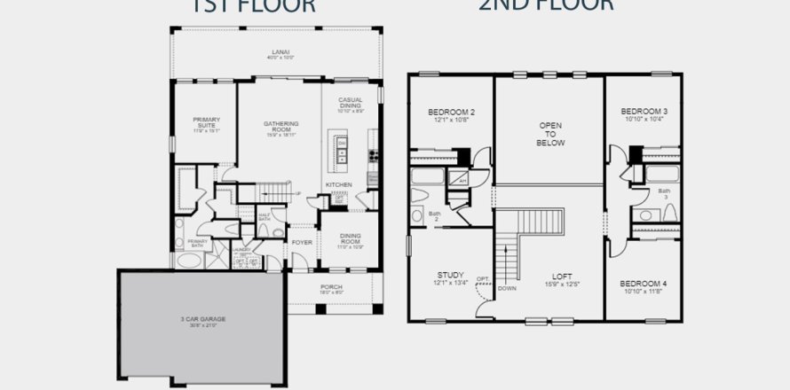 Villa ou maison à EAVE'S BEND AT ARTISAN LAKES à Palmetto, Floride 4 chambres, 275 m2 № 196372