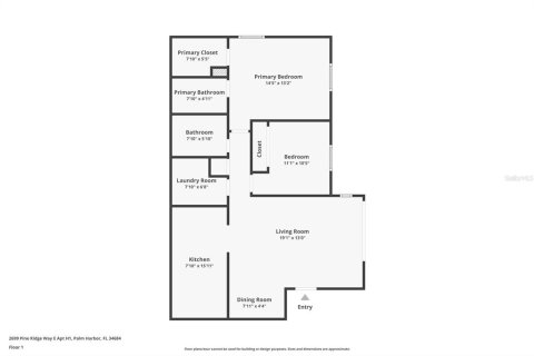 Condo in Palm Harbor, Florida, 2 bedrooms  № 1911277 - photo 19