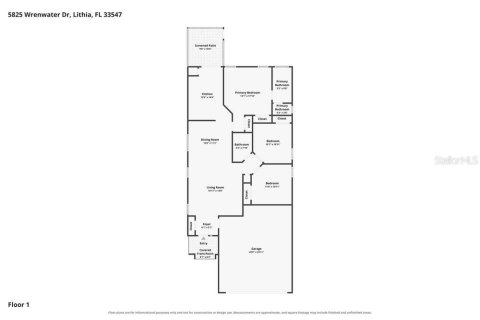Villa ou maison à louer à Fish Hawk, Floride: 3 chambres, 124.02 m2 № 2423951 - photo 2
