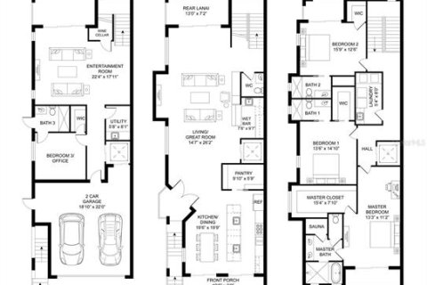 Купить таунхаус в Тампа, Флорида 8 комнат, 380.43м2, № 2121850 - фото 15