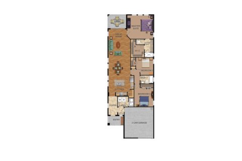 House floor plan «House», 3 bedrooms in Highland Hills