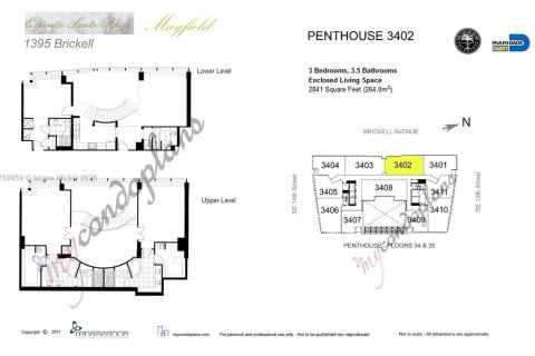 Condominio en venta en Miami, Florida, 3 dormitorios, 263.94 m2 № 1692265 - foto 9