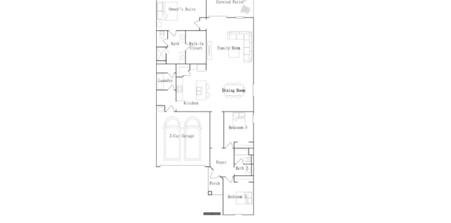 Дом в Connerton - Bellflower Villas в Ленд-о-Лейкс, Флорида 3 комнаты, 181м2 № 528725