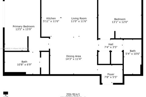 Condo in Miami, Florida, 2 bedrooms  № 1946835 - photo 5