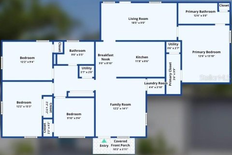 House in Orlando, Florida 4 bedrooms, 127.74 sq.m. № 2151207 - photo 8