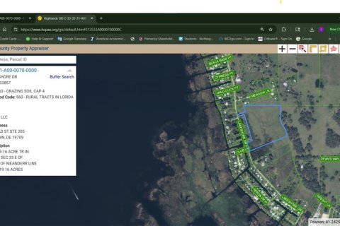 Terreno en venta en Lorida, Florida № 1909162 - foto 1