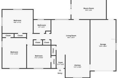 Casa en alquiler en Tampa, Florida, 3 dormitorios, 126.72 m2 № 1835779 - foto 18
