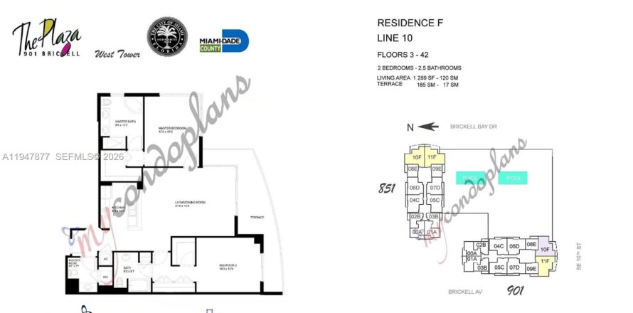 Condo à Miami, Floride, 2 chambres  № 2004101