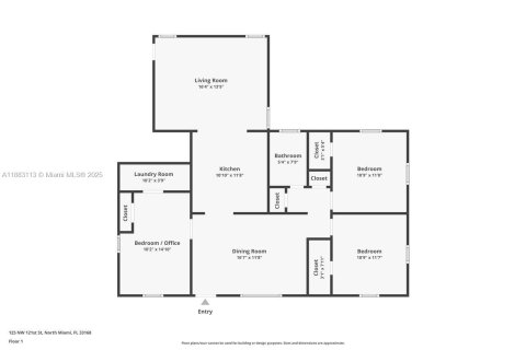 House in North Miami, Florida 2 bedrooms, 71.35 sq.m. № 1931229 - photo 15